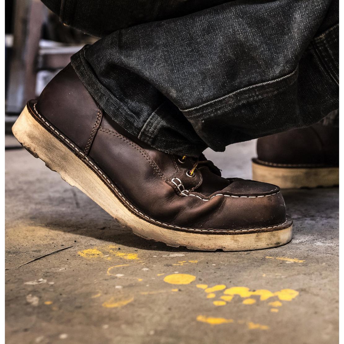 Men Work | Danner Bull Run Moc Toe Brown Steel Toe