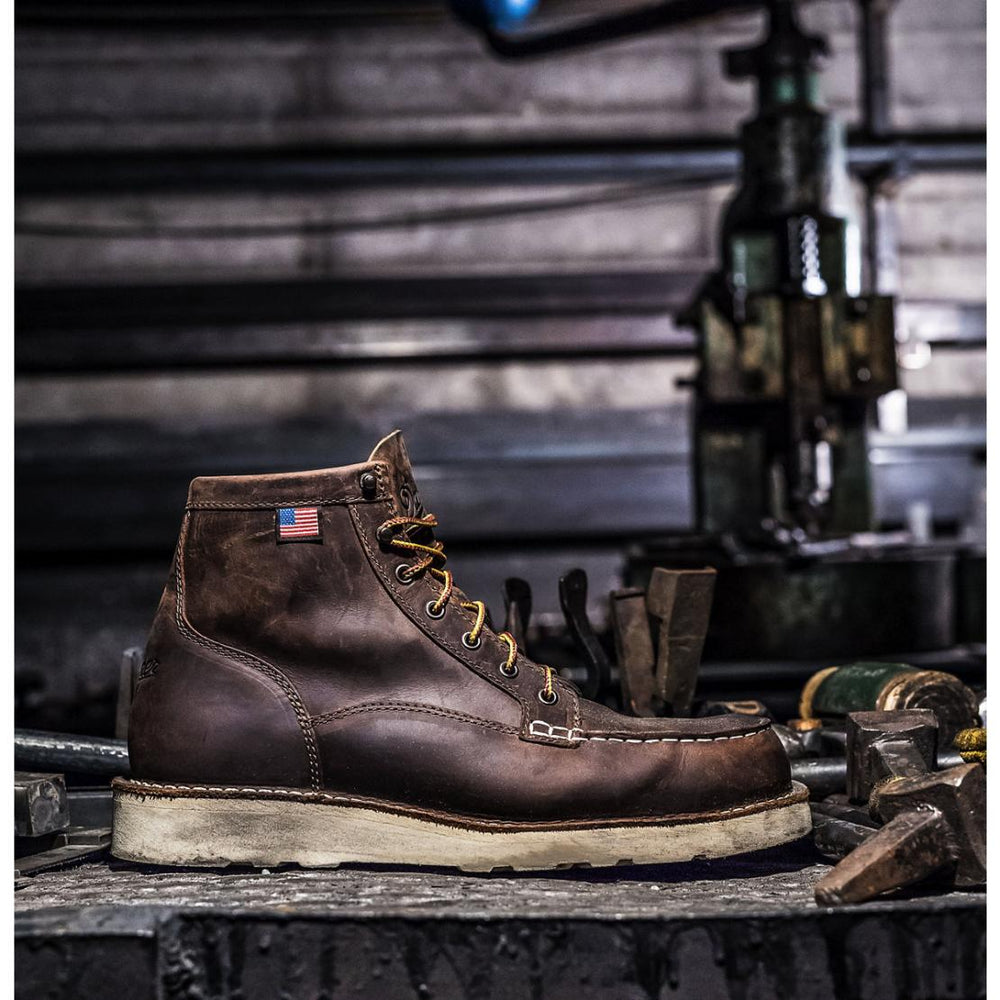 Men Work | Danner Bull Run Moc Toe Brown Steel Toe