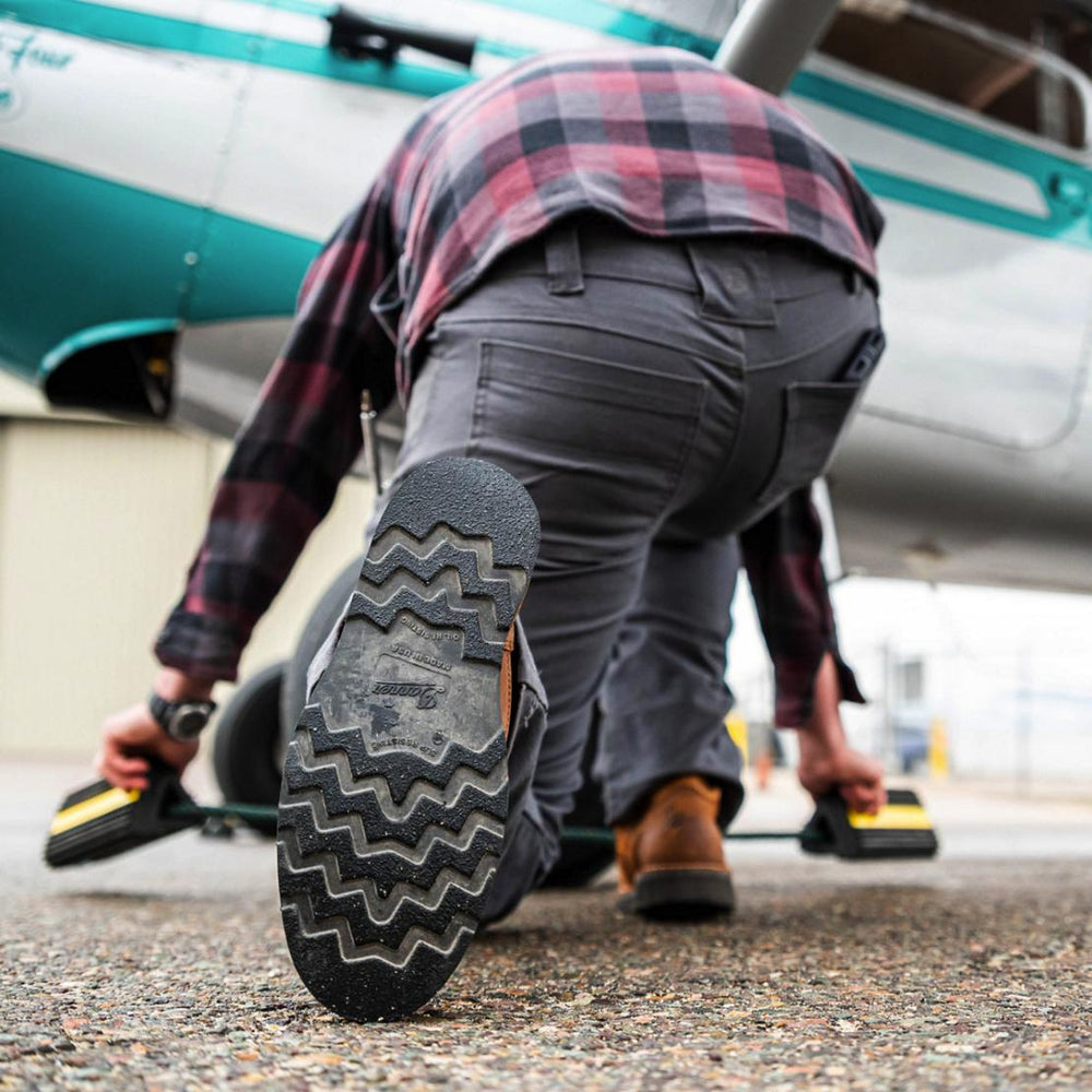 Men Work | Danner Bull Run Moc Toe Tobacco Black Wedge