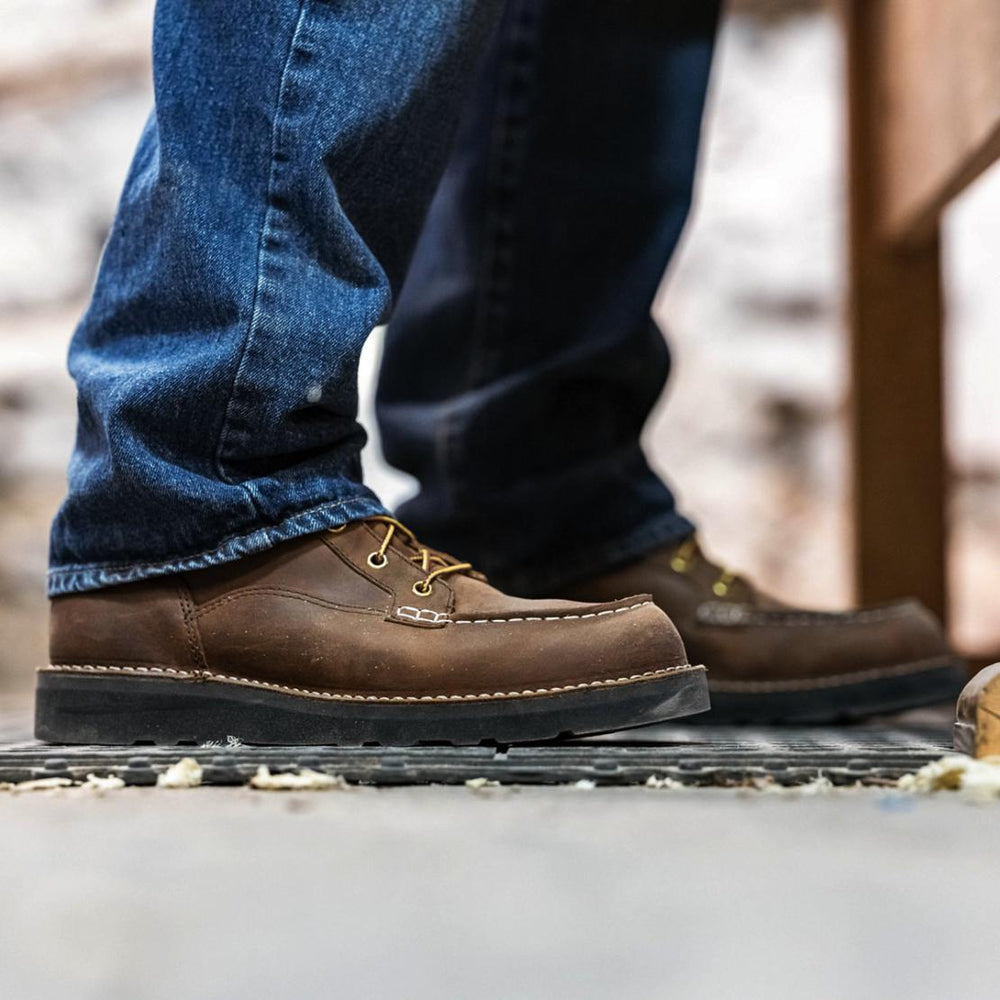 Men Work | Danner Bull Run Moc Toe Tobacco Black Wedge